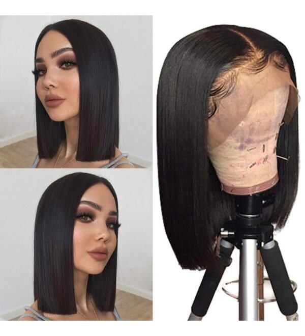 13×4 Full Frontal Bob Wig Straight 10 inches – Natural Color