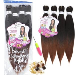 Soku Blended Human Hair Yaky Bulk 18 inches Color 2